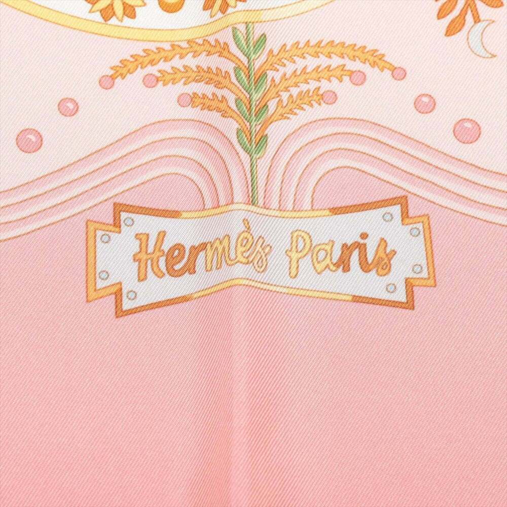 HERMES Pink Silk Scarf - Picture 6 of 8